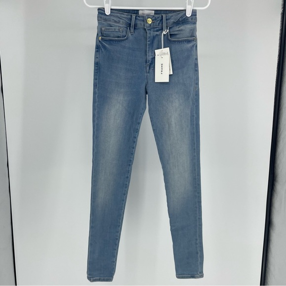 FRAME DENIM NWT LE ONE SKINNY BLUE JEANS CASPIO MID-RISE SKINNY FIT - Picture 3 of 14